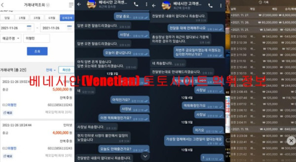 베네시안(Venetian) 토토사이트 먹튀 정보